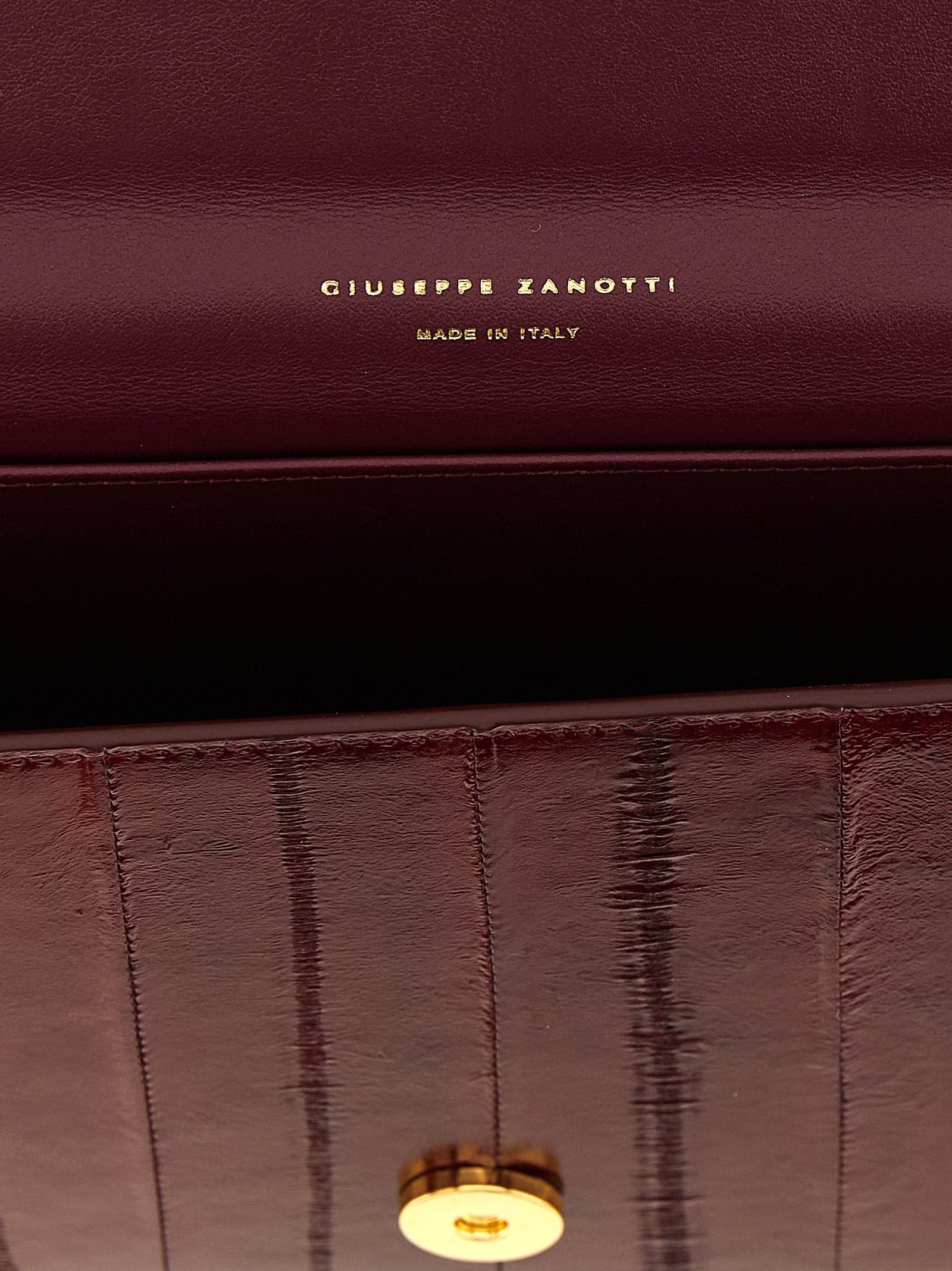 Bordeaux Leather Clutch Bag - 4
