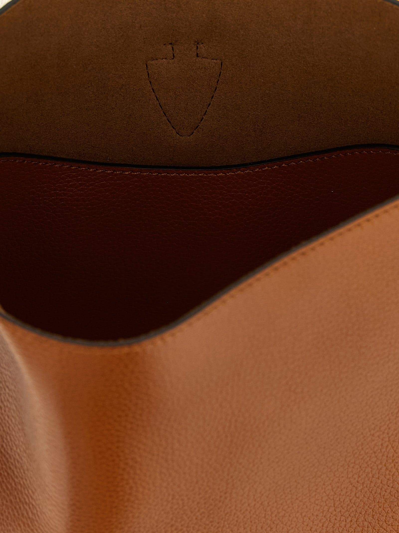 Brown Calfskin Handbag - 4