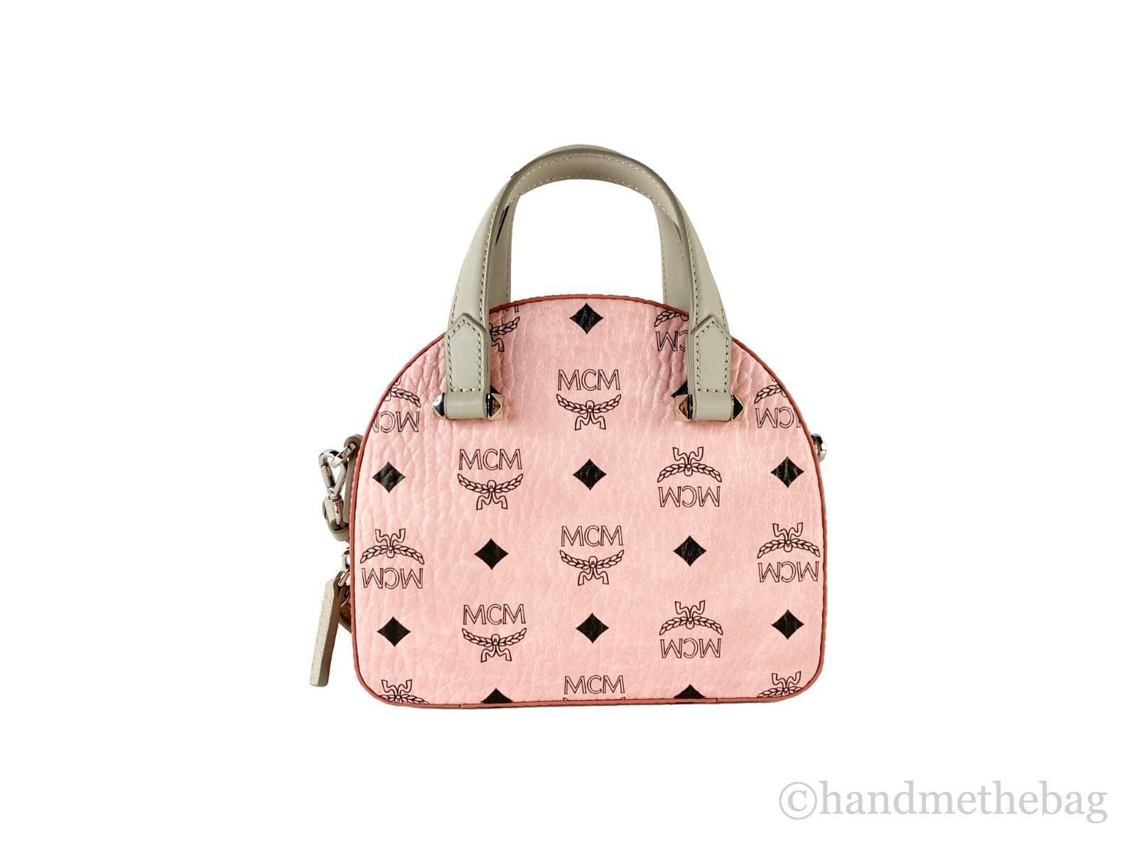 MCM Signature Half Moon Top Handle Crossbody Bag - 3