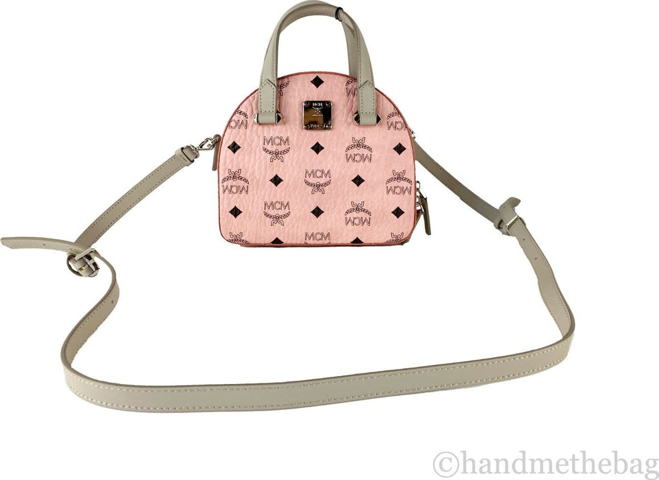 MCM Signature Half Moon Top Handle Crossbody Bag - 4