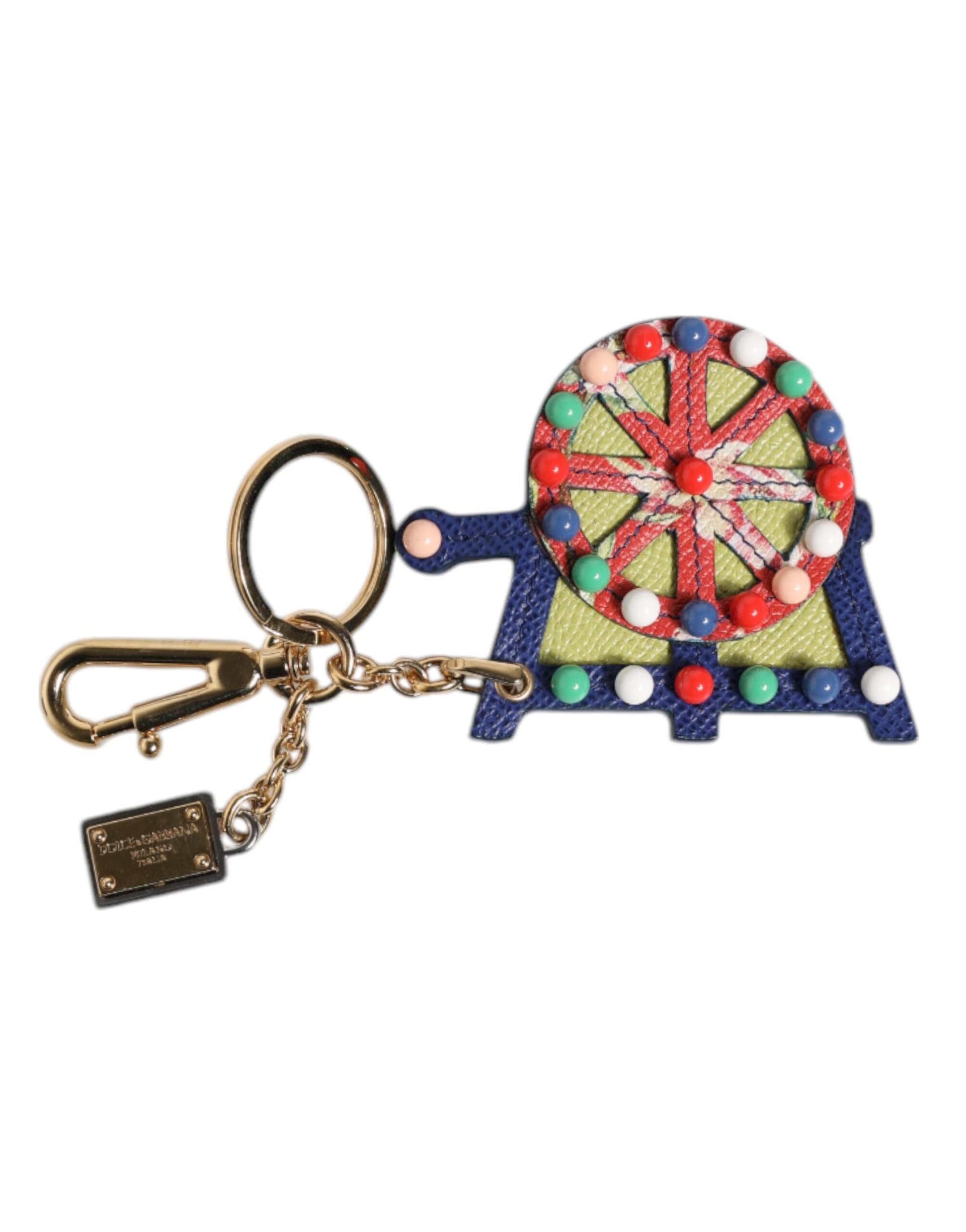 Multicolor Gold Tone Carretto Keychain Keyring - 2