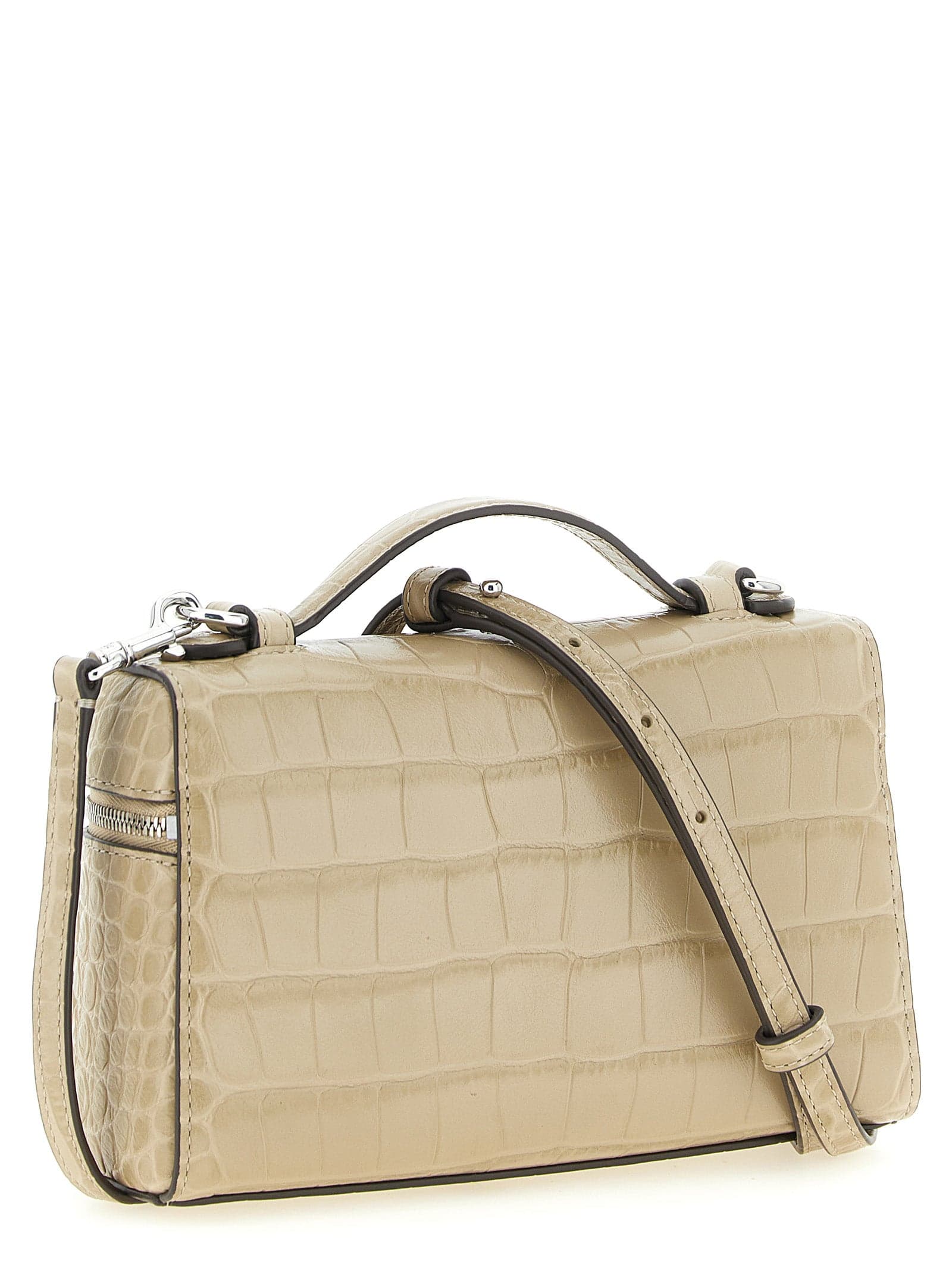 Beige Cowhide Shoulder Bag - 2