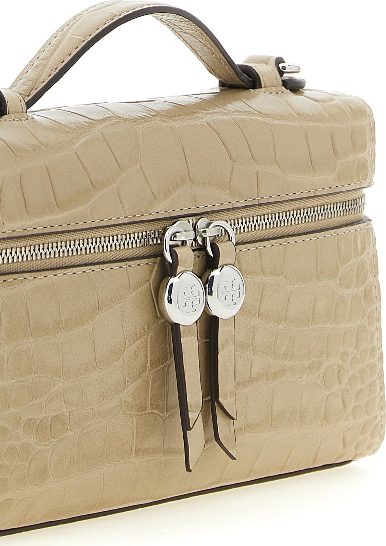 Beige Cowhide Shoulder Bag - 3