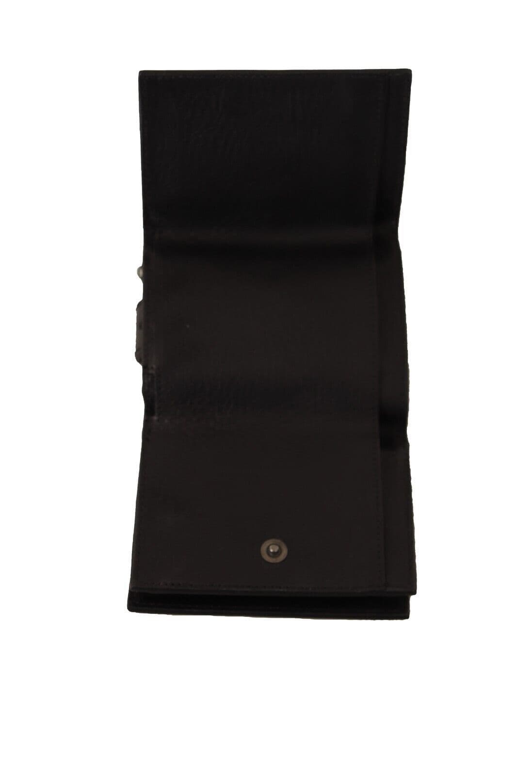 Black Leather Trifold Purse Belt Multi Kit Wallet - 5