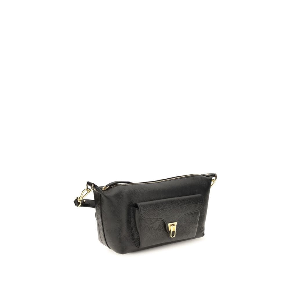 Black Calf Leather Bos Taurus Shoulder Bag - 2