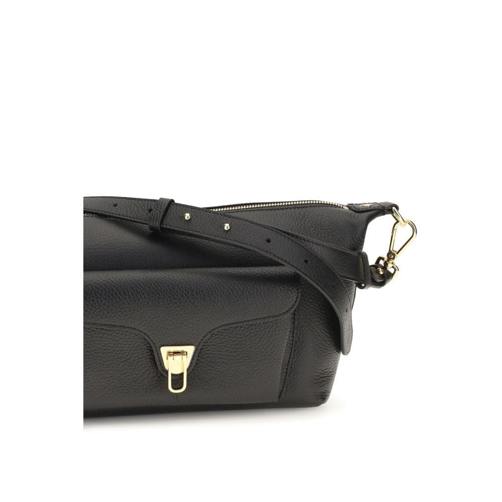 Black Calf Leather Bos Taurus Shoulder Bag - 4