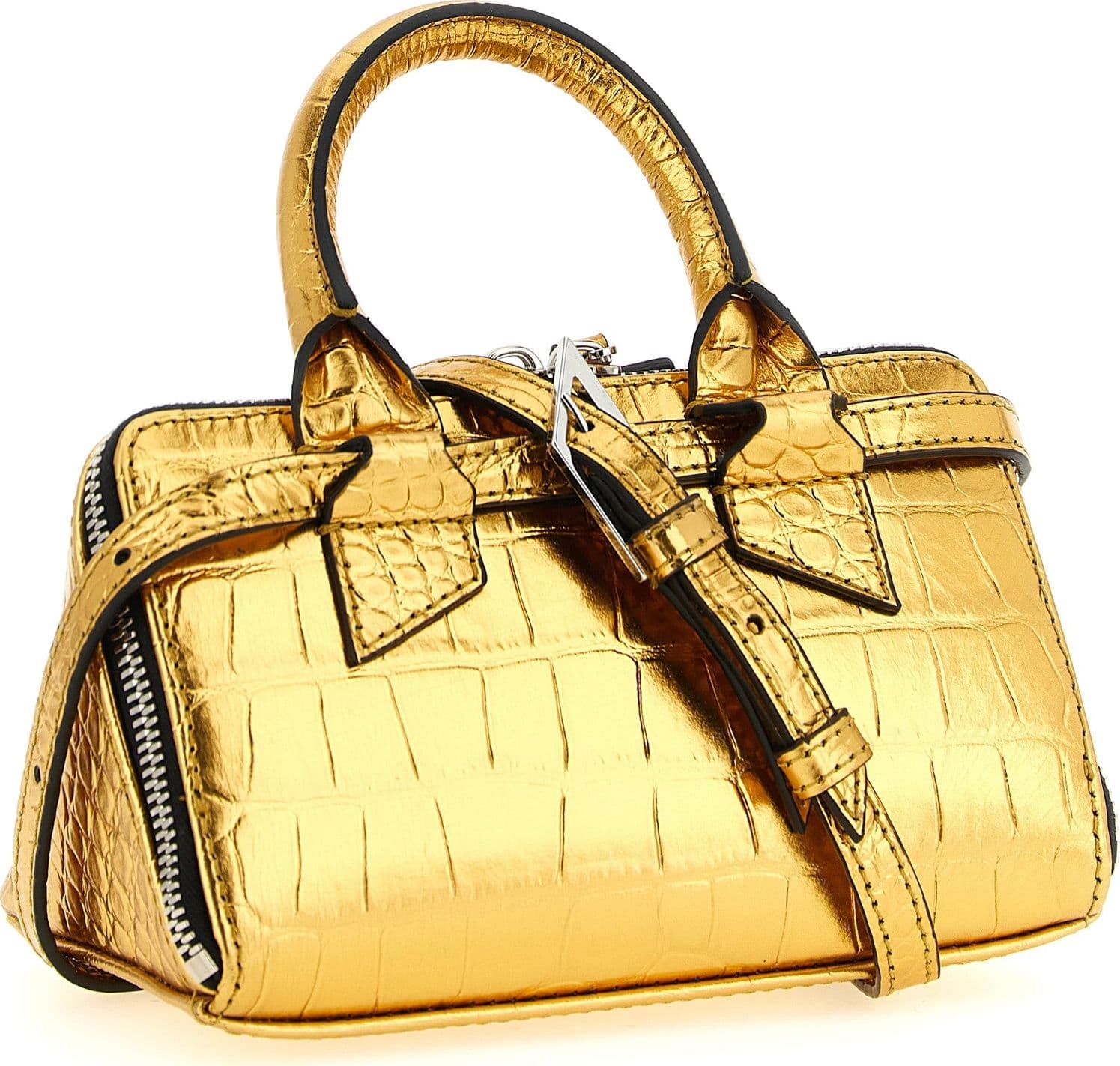 Gold Bovine Leather Handbag - 2