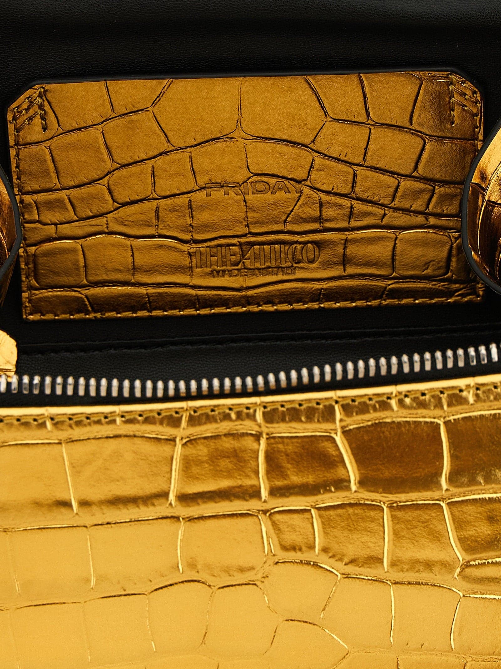 Gold Bovine Leather Handbag - 4