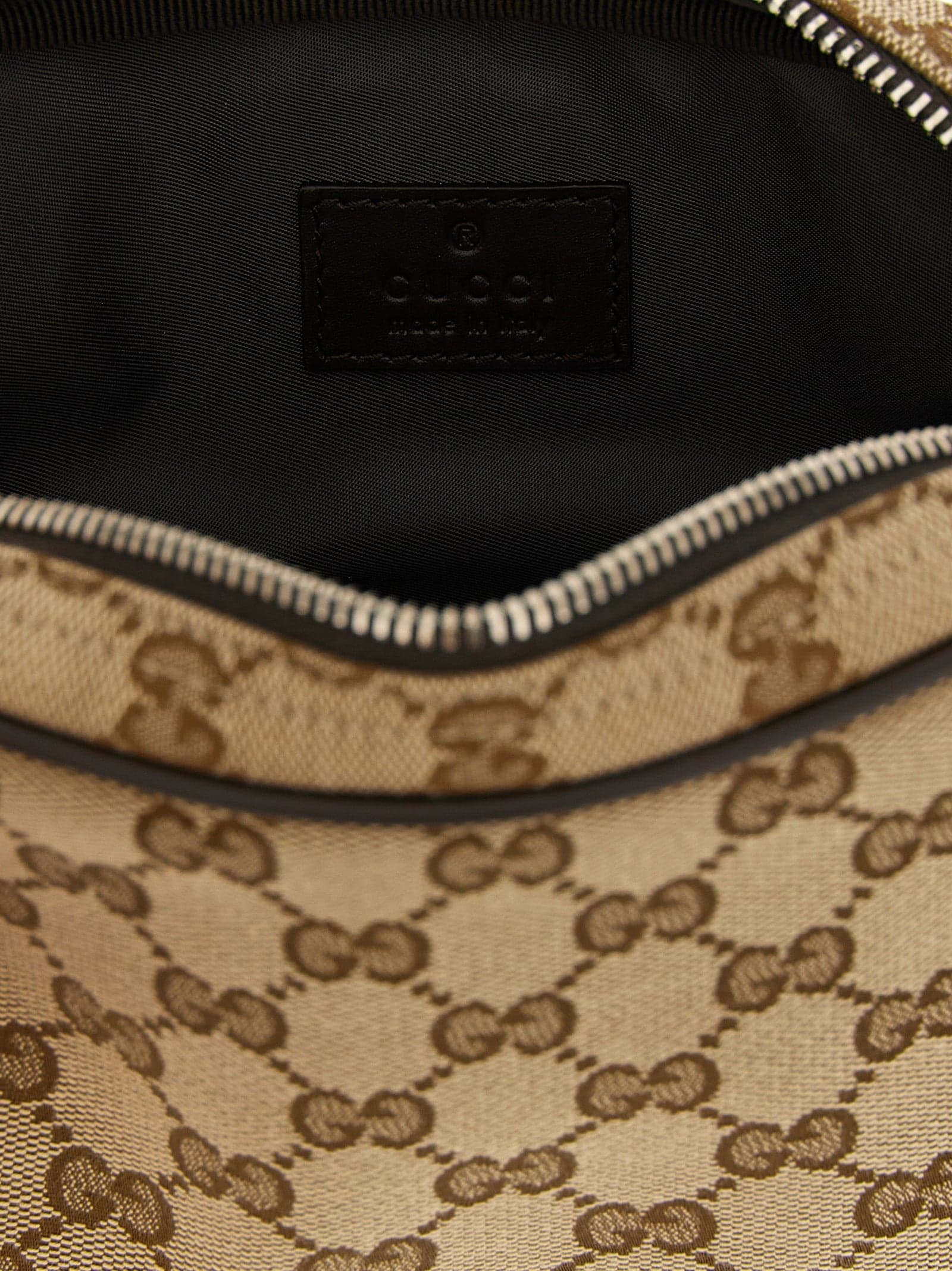 Beige Polyester Crossbody Bag - 4