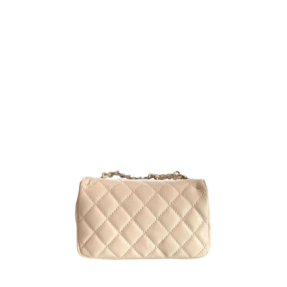 Beige Leather Women Bag - 3