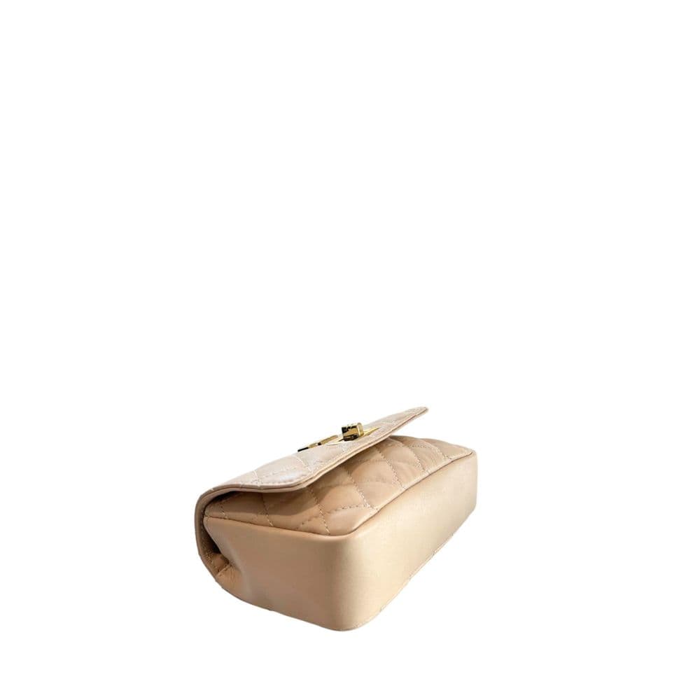 Beige Leather Women Bag - 4