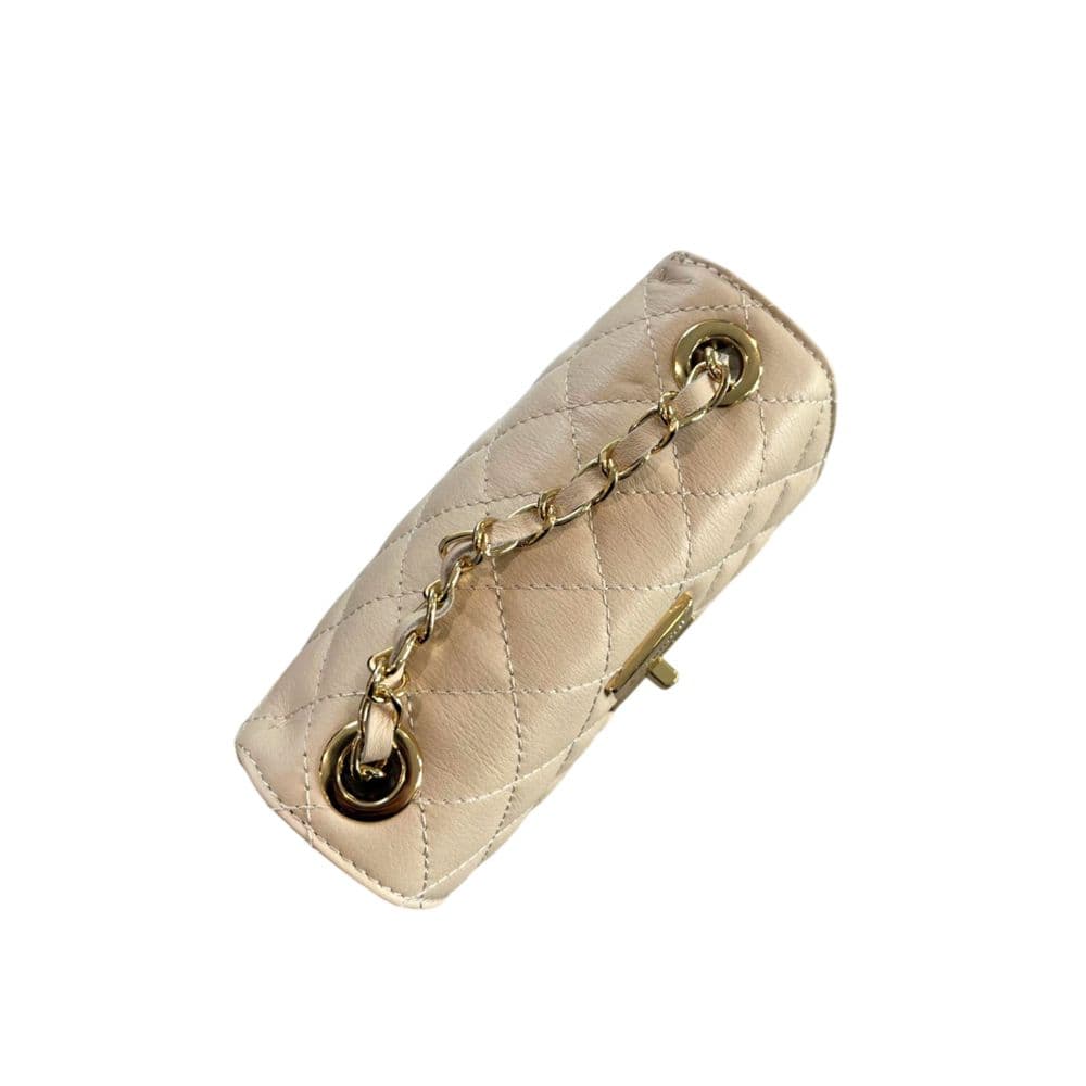 Beige Leather Women Bag - 8