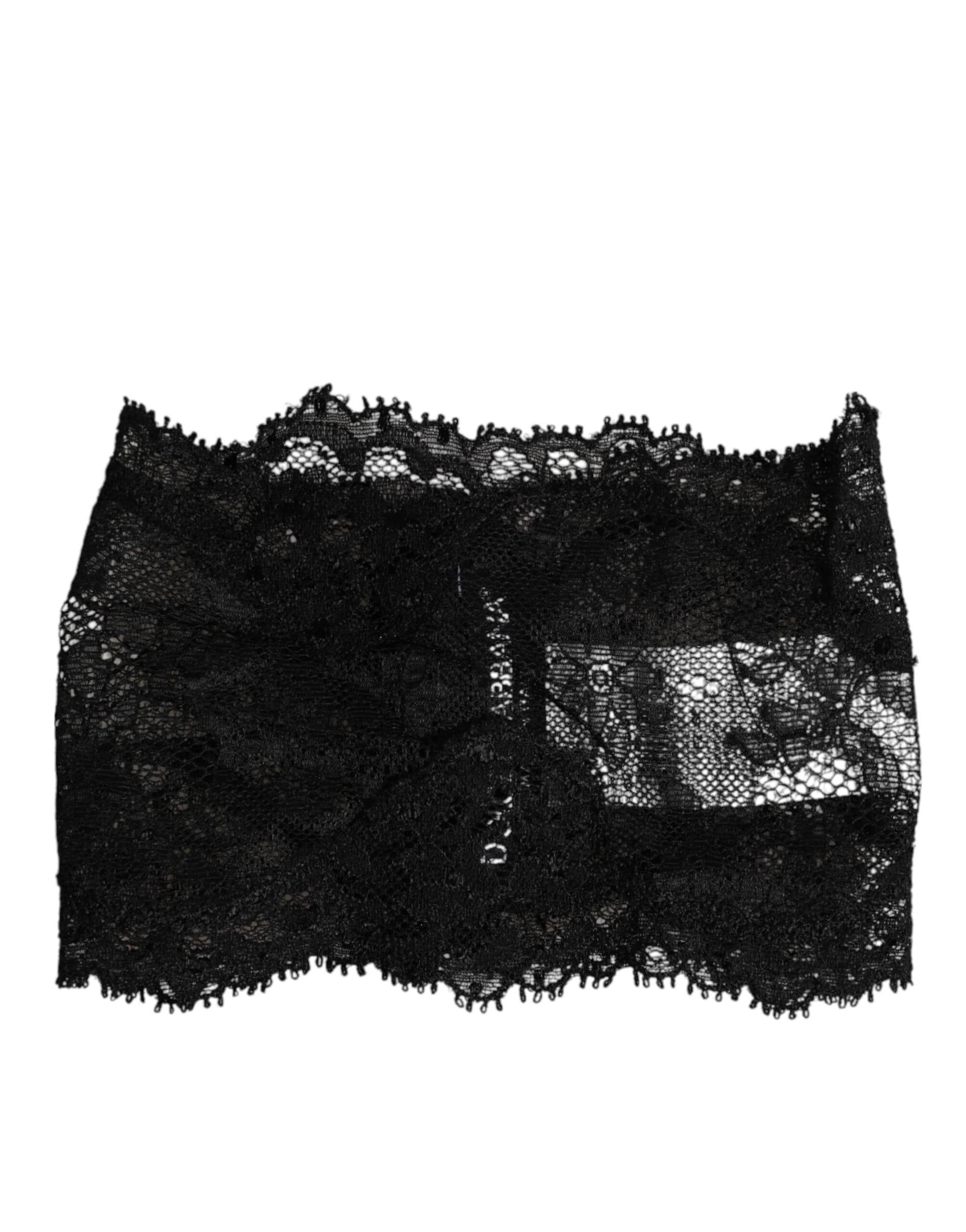 Black Lace Neck Scarf - 2