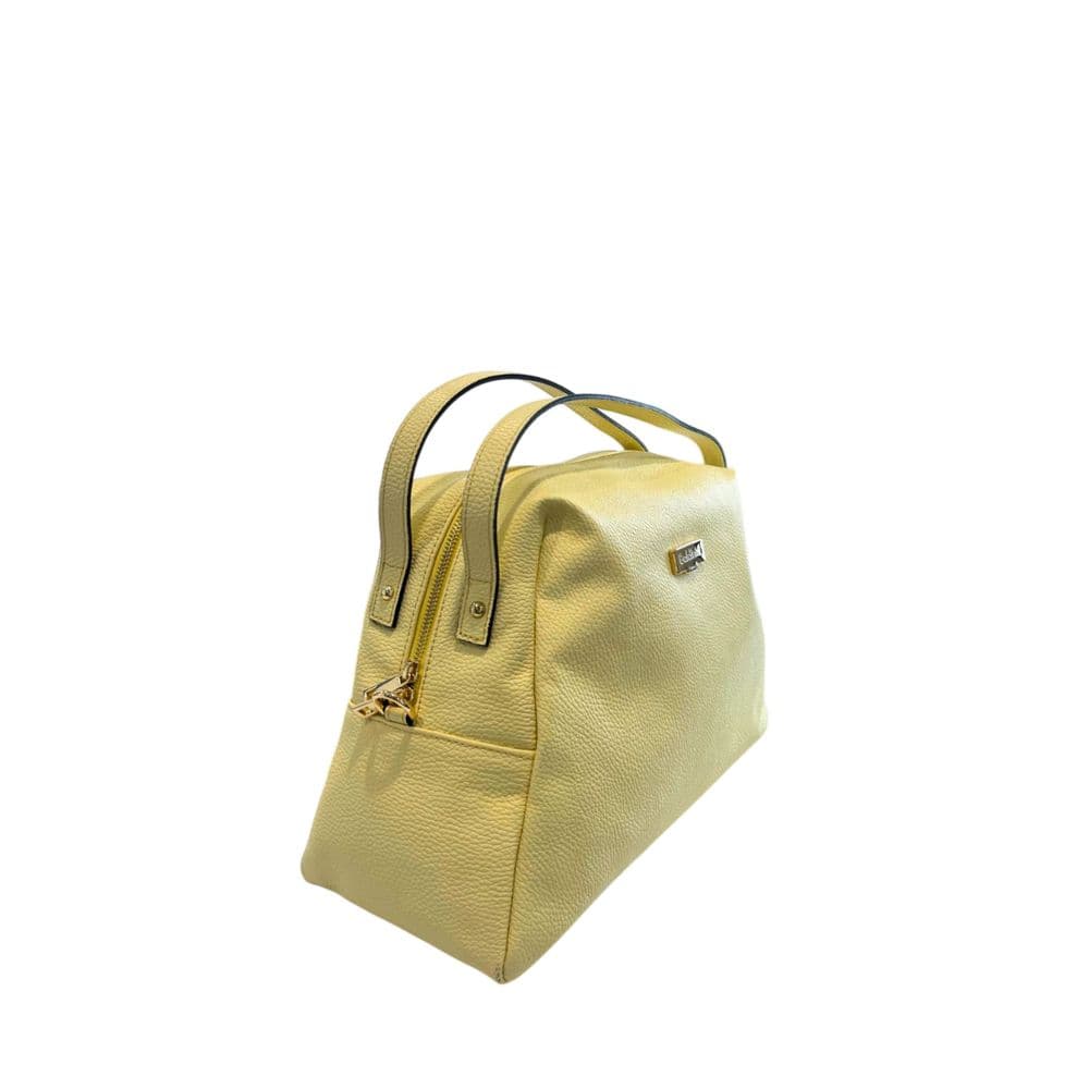 Yellow Leather Women Shoulder Bag - 2