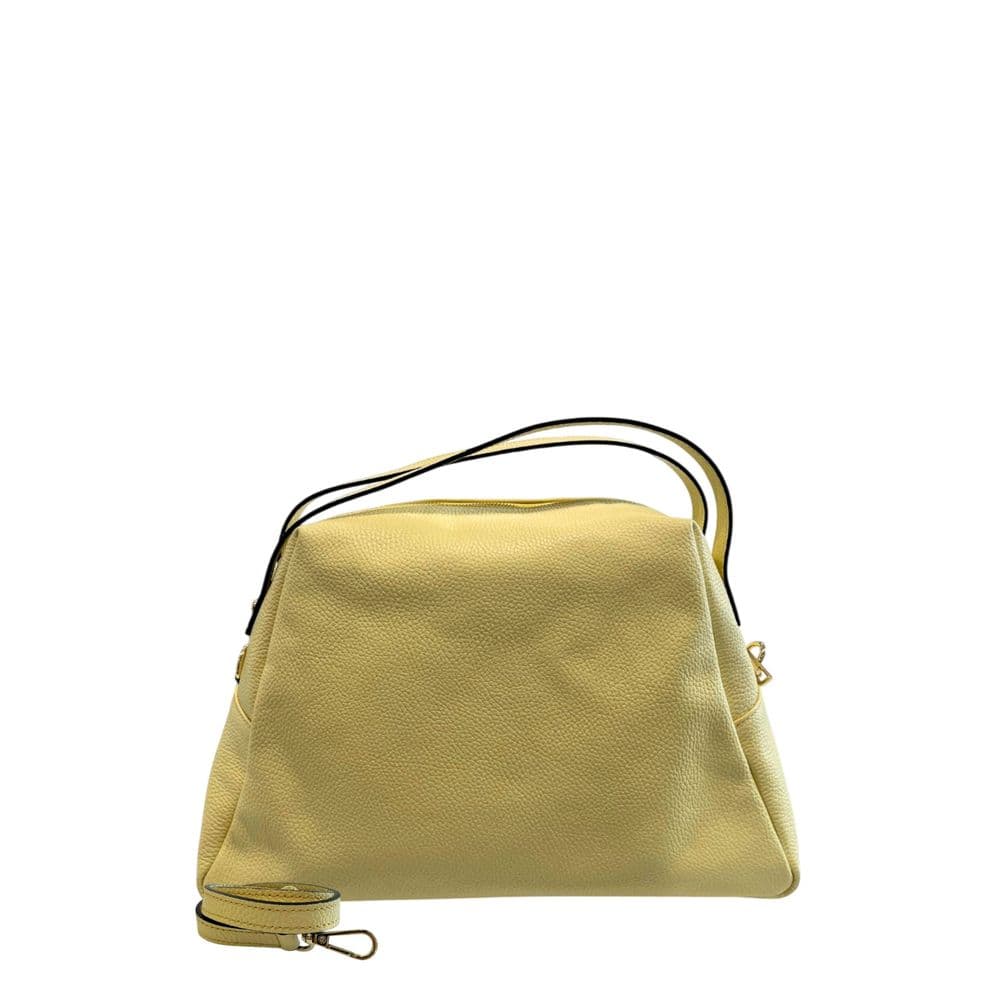 Yellow Leather Women Shoulder Bag - 3