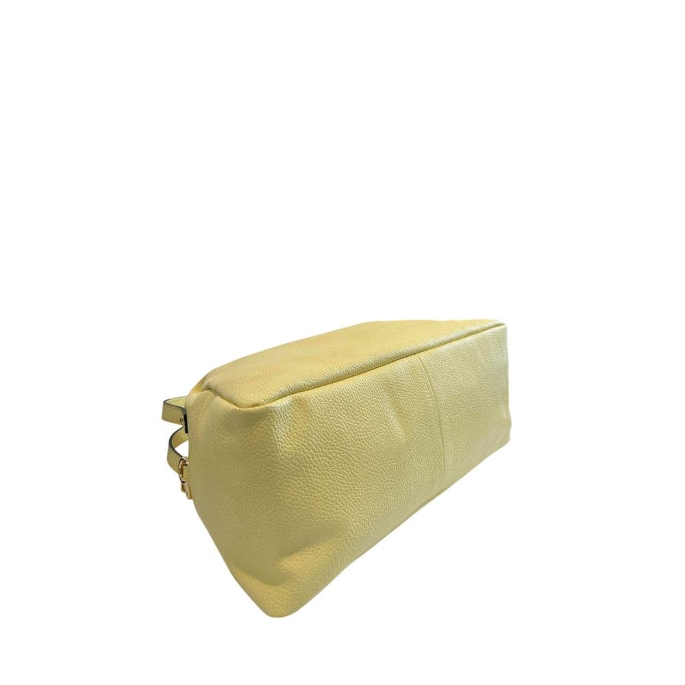Yellow Leather Women Shoulder Bag - 4