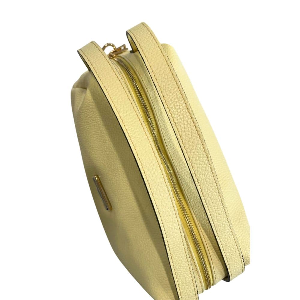 Yellow Leather Women Shoulder Bag - 6