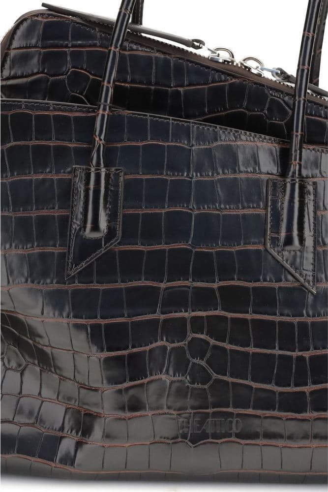Black Calf Leather Bos Taurus Shoulder Bag - 4
