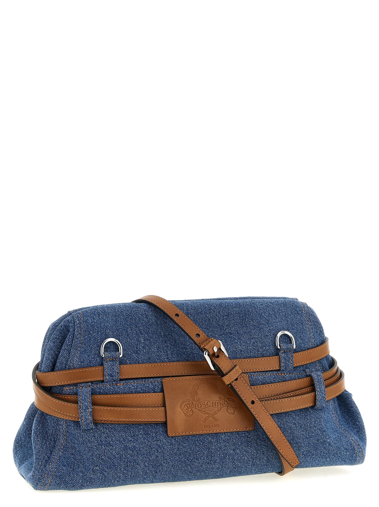 Blue Cotton Clutch Bag - 2