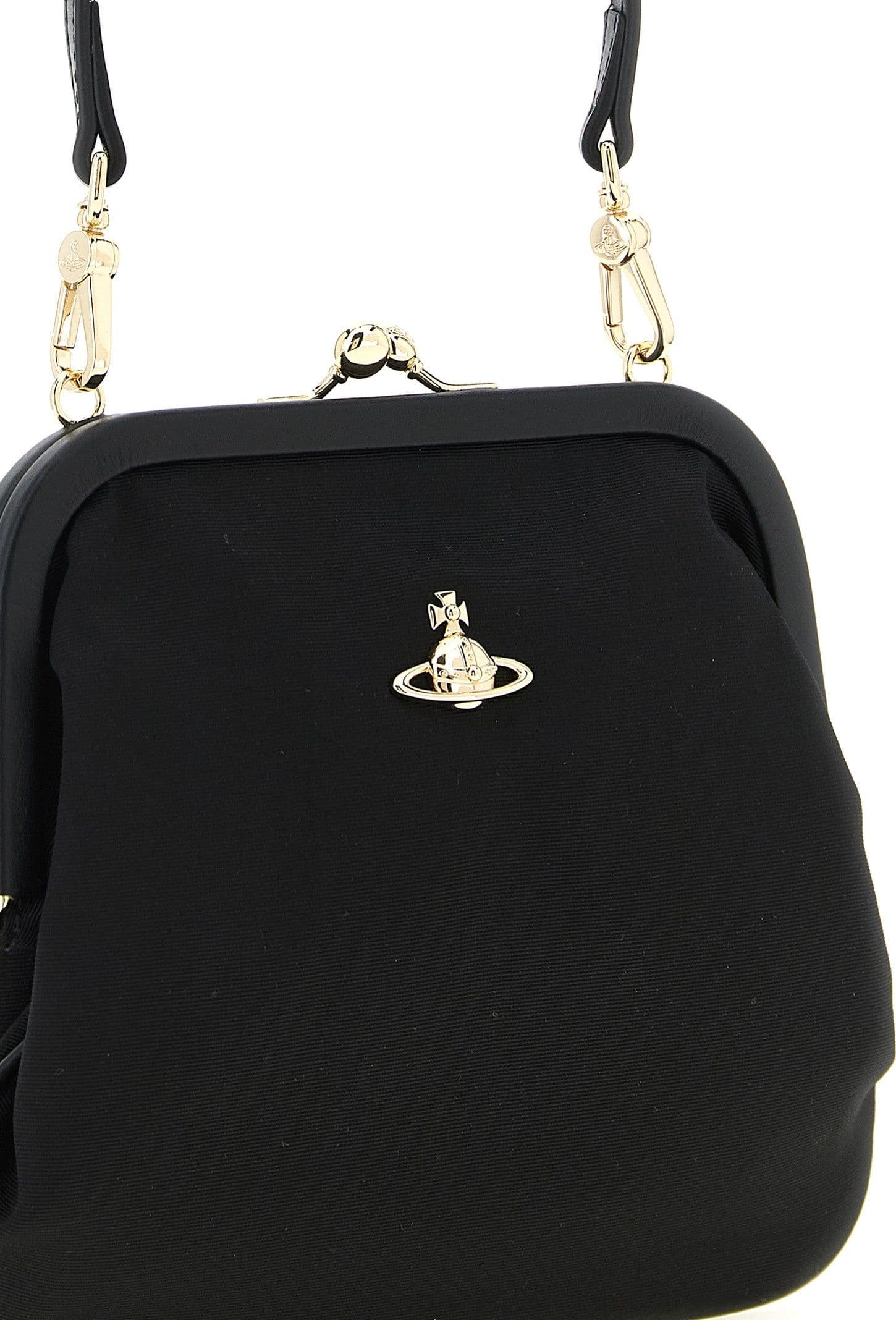 Black Viscose Clutch Bag - 3