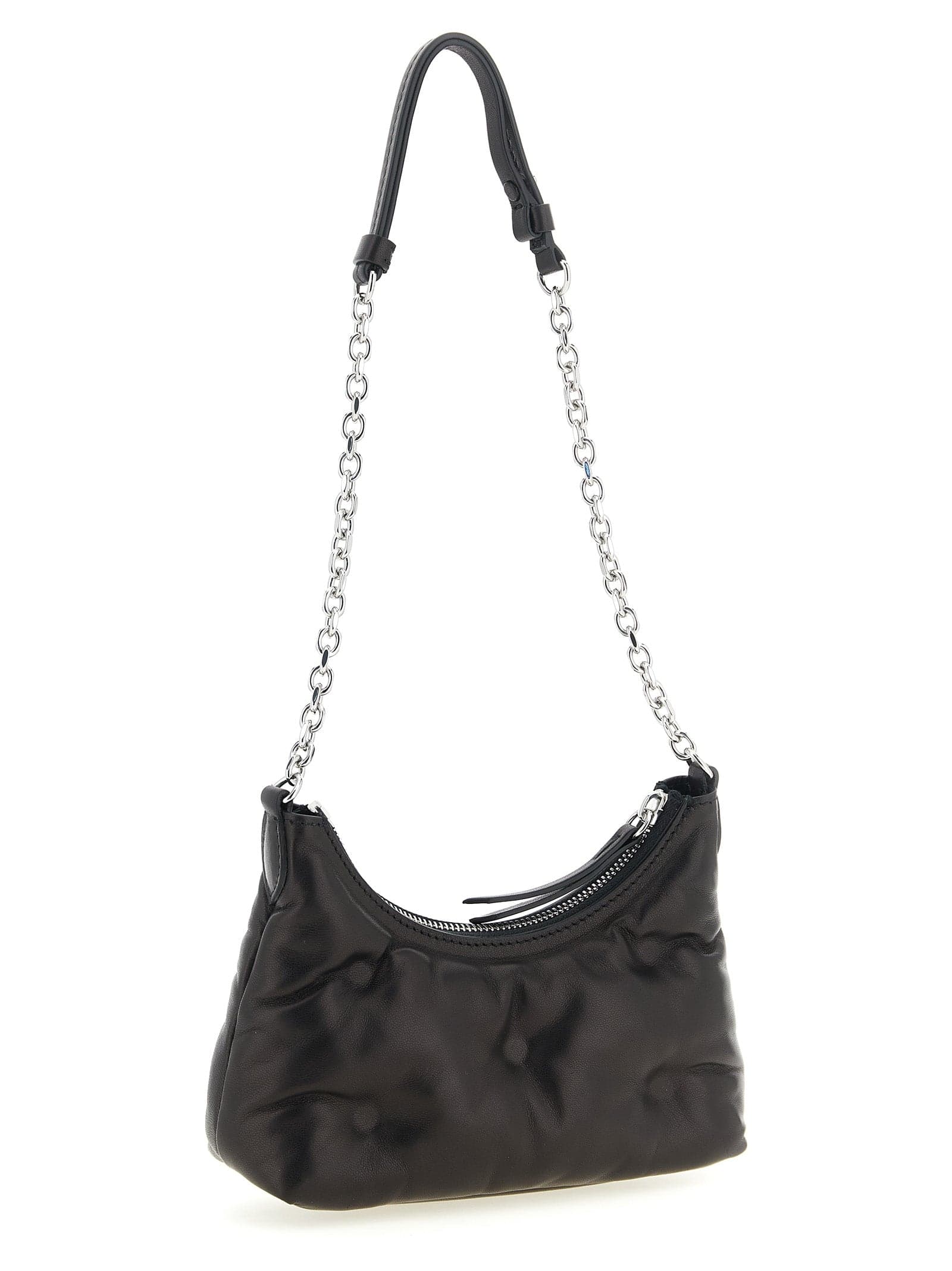 Black Lamb Leather Crossbody Bag - 2