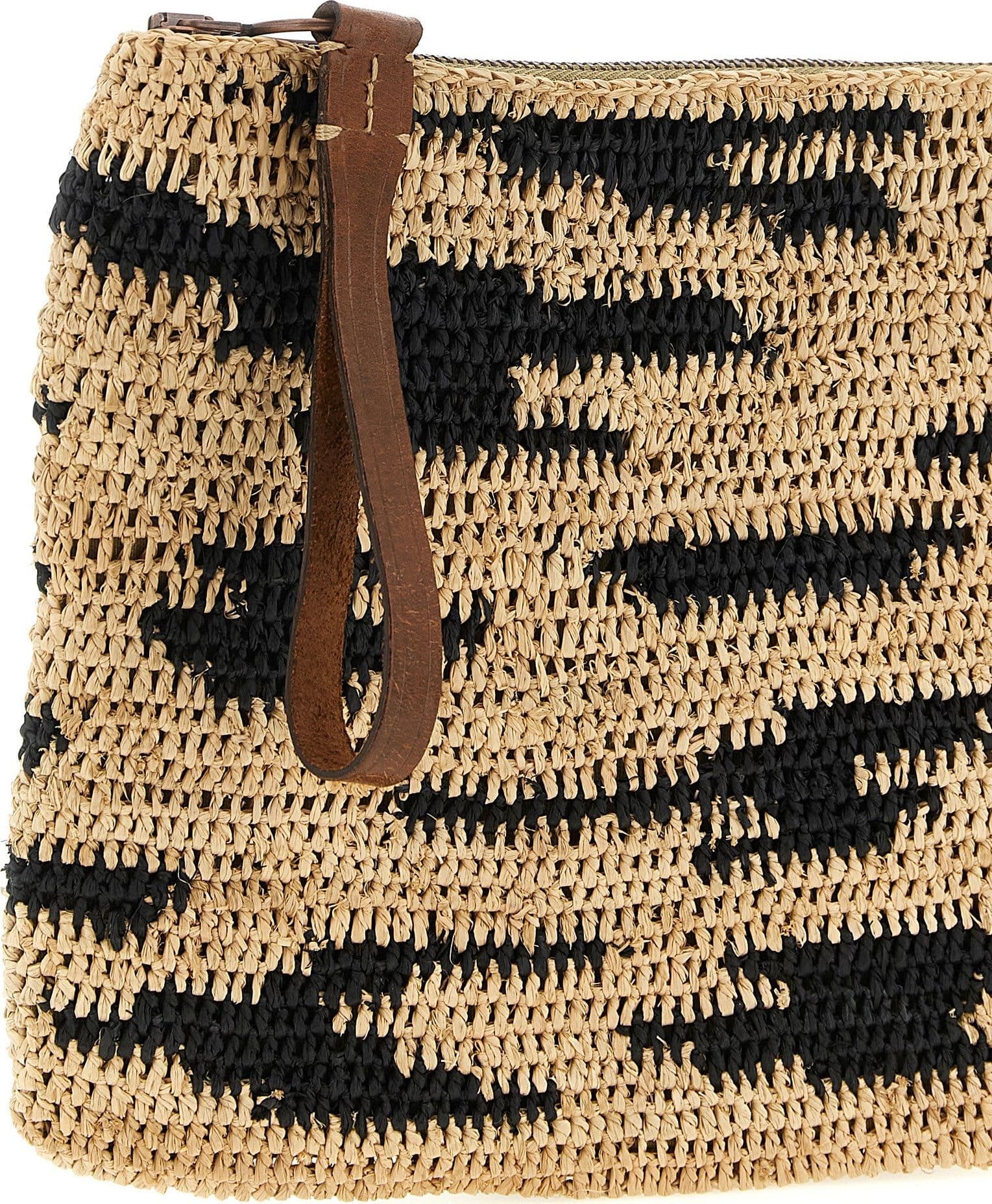 Multicolor Raffia Clutch Bag - 3