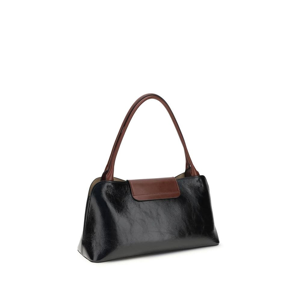 Black Calf Leather Bos Taurus Shoulder Bag - 3
