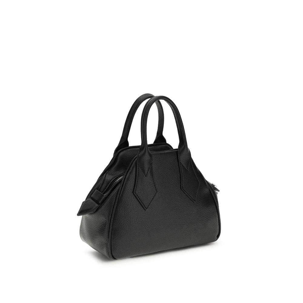 Black Polyurethane Handbag - 3