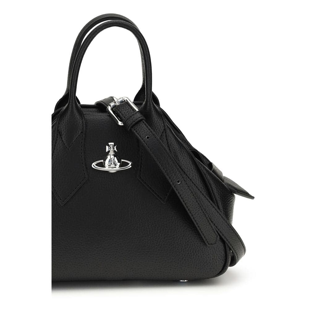 Black Polyurethane Handbag - 4