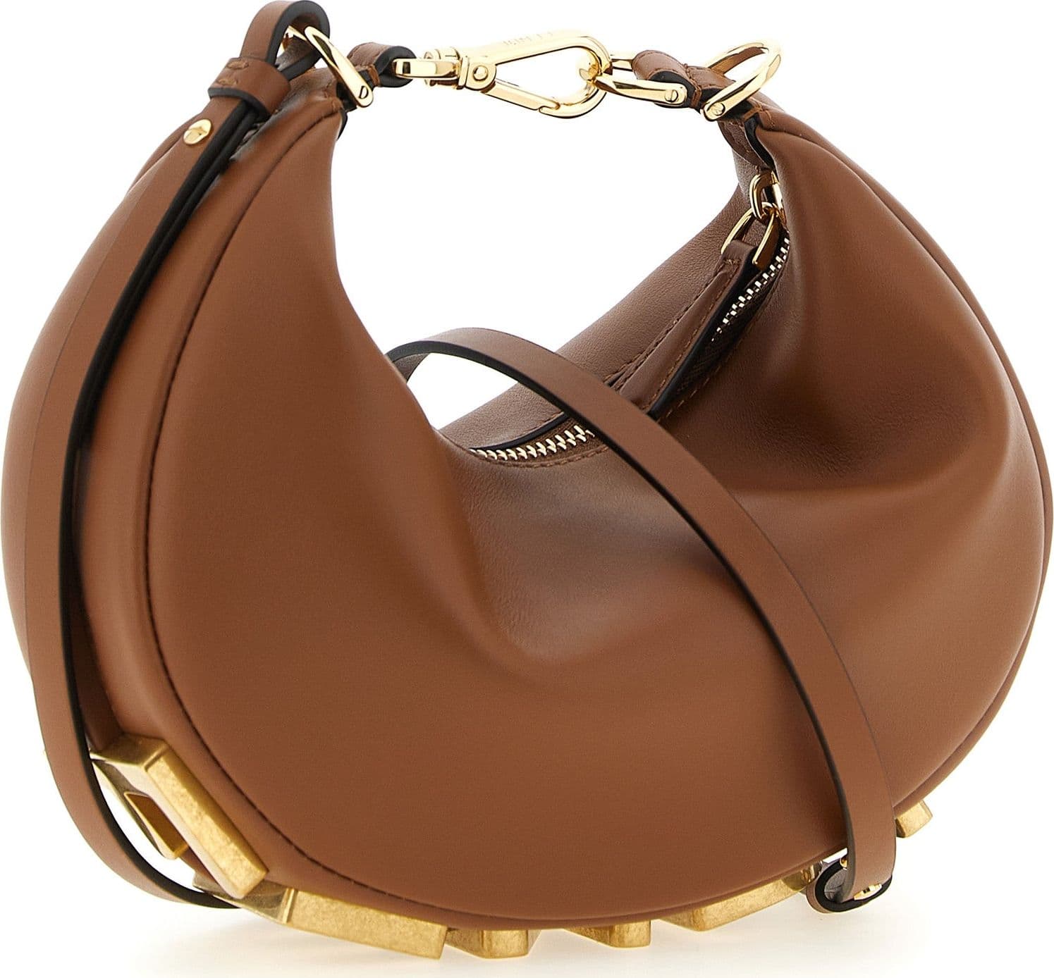 Brown Calfskin Handbag - 2