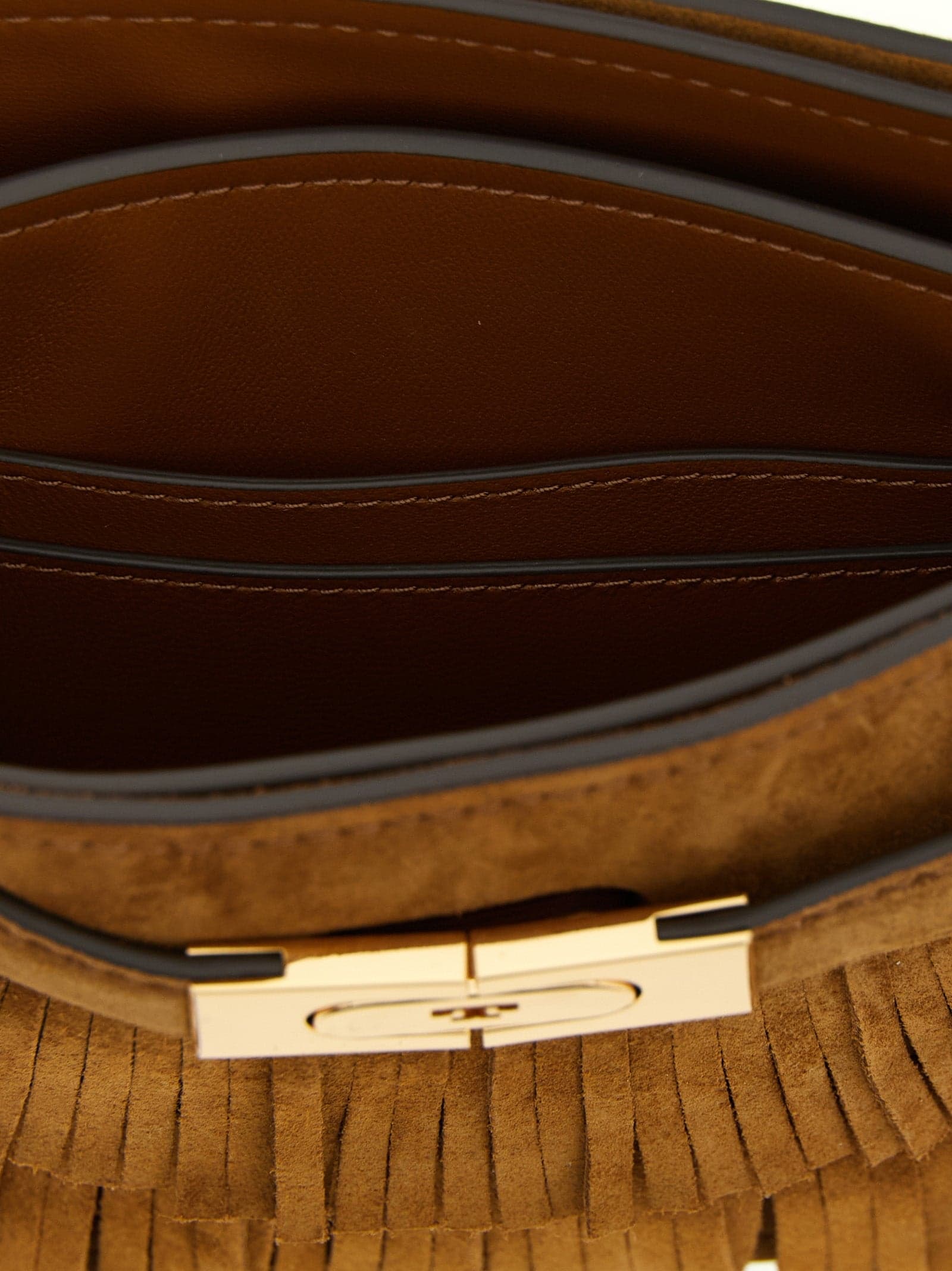 Brown Bovine Leather Handbag - 4