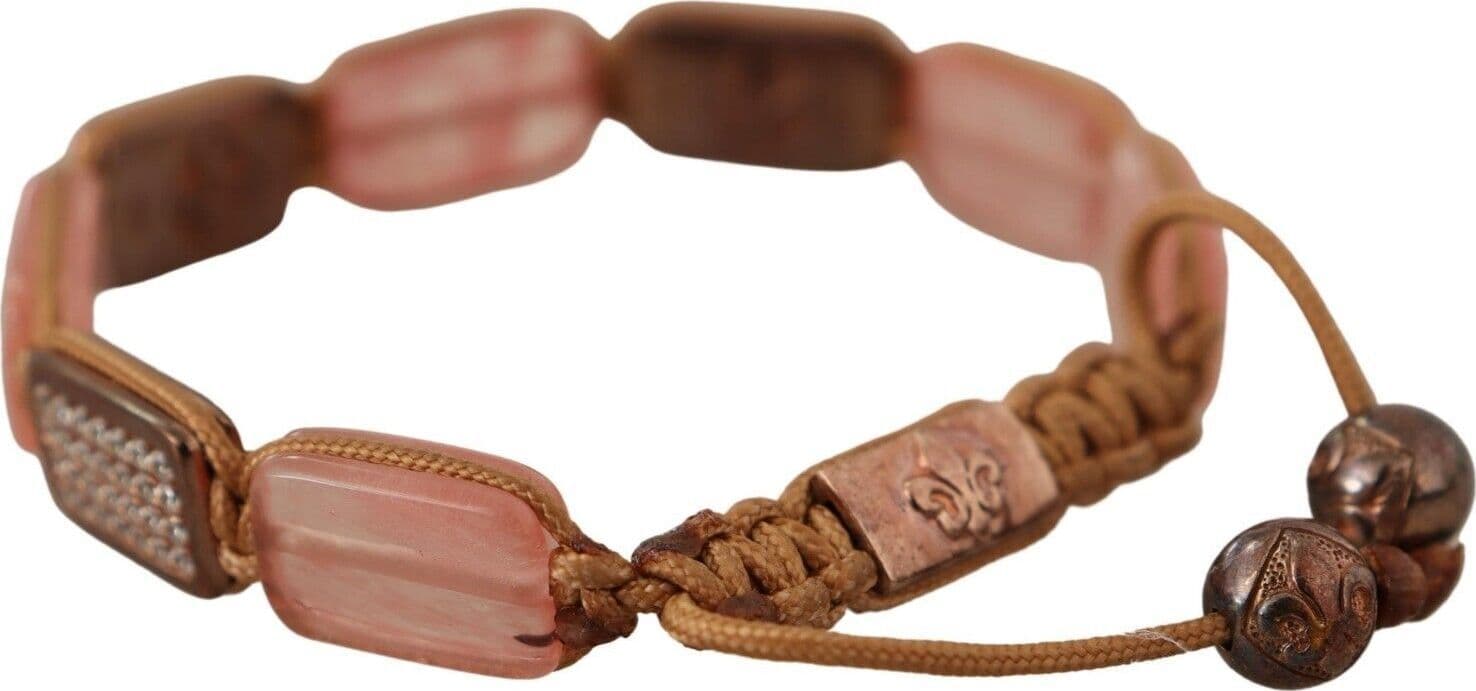 Multicolor Crystals Logo Embellished Adjustable Bracelet - 6