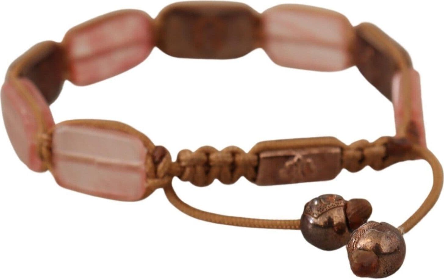 Multicolor Crystals Logo Embellished Adjustable Bracelet - 7