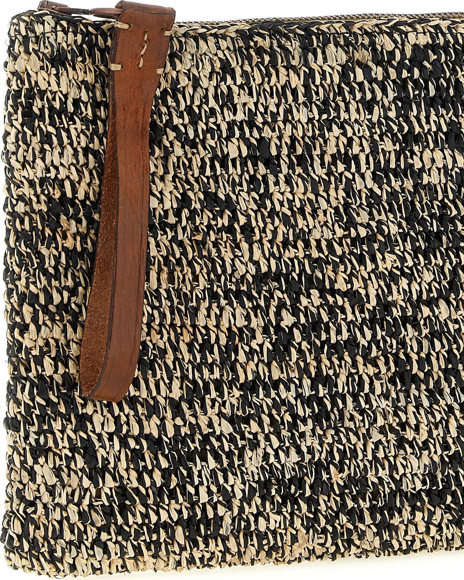 Bicolor Raffia Clutch Bag - 3