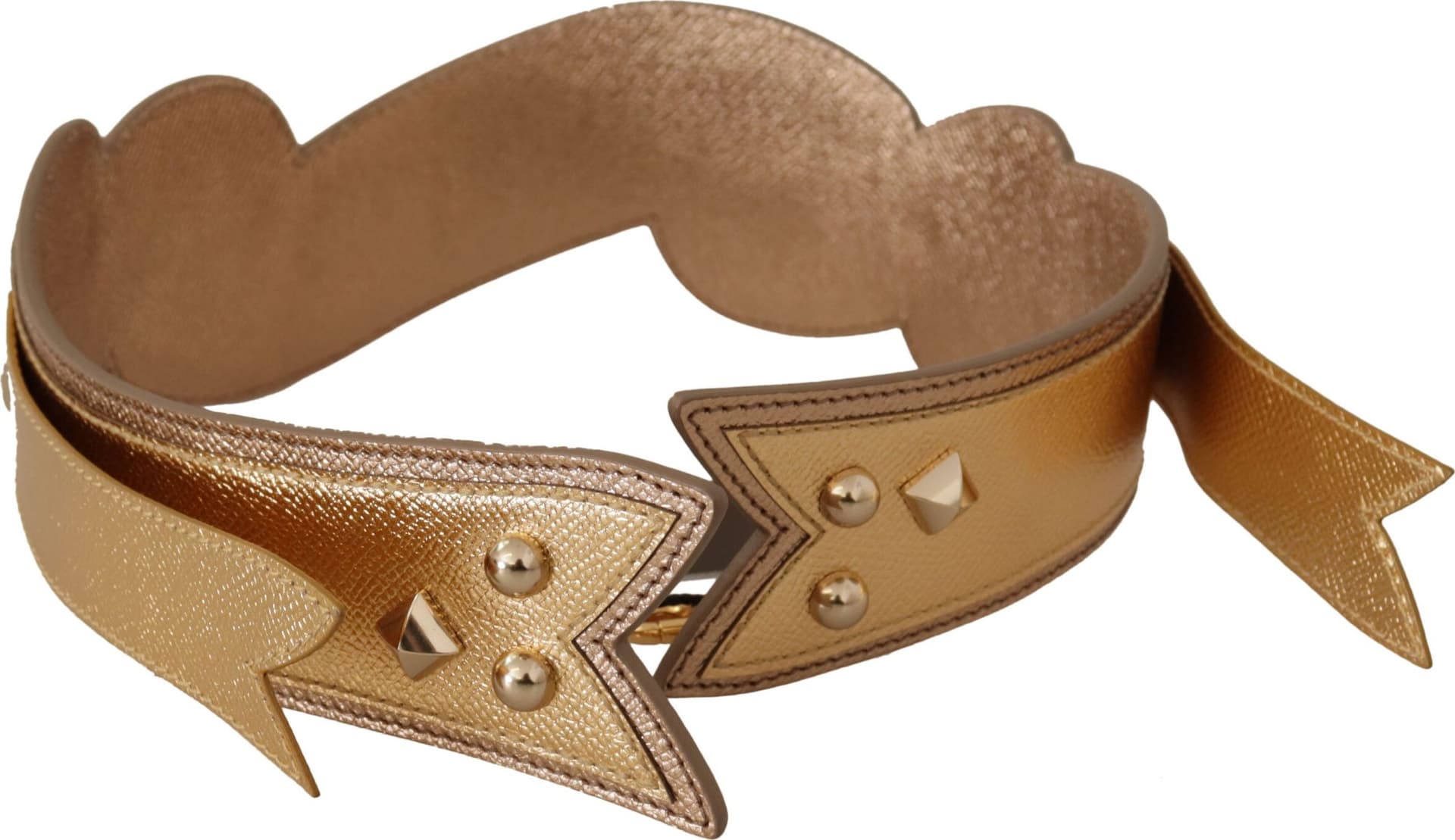 Gold Leather LOVE Patch Bag Shoulder Strap