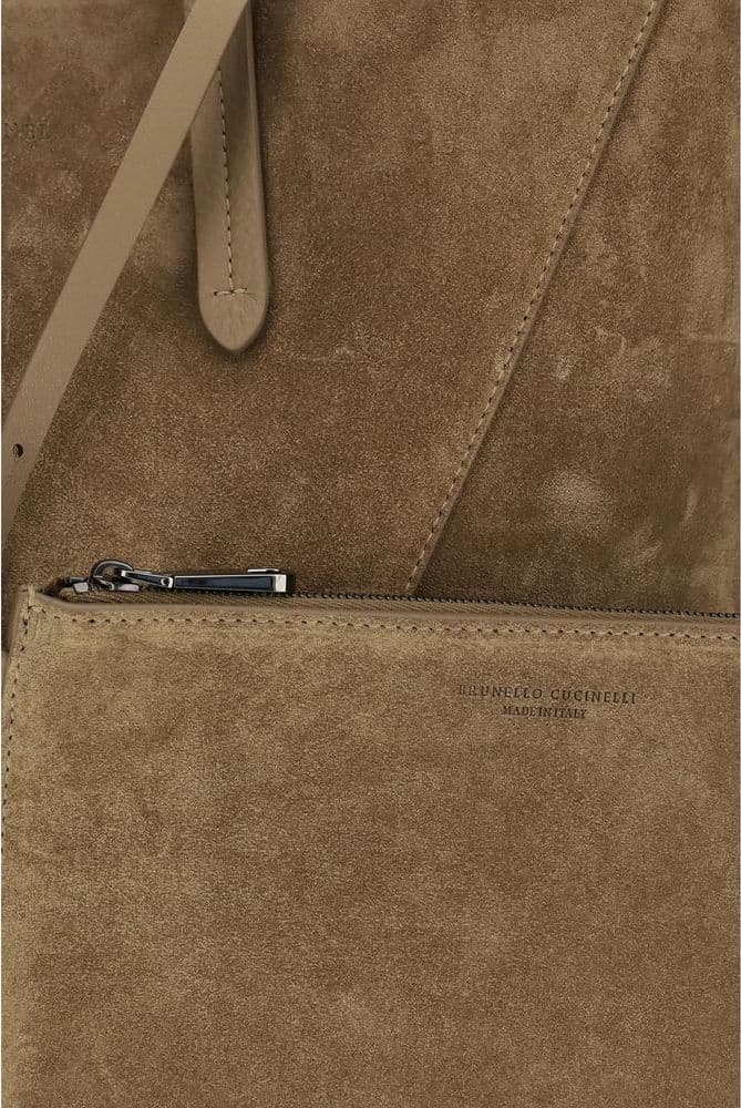 Beige Calf Leather Bos Taurus Shoulder Bag - 4