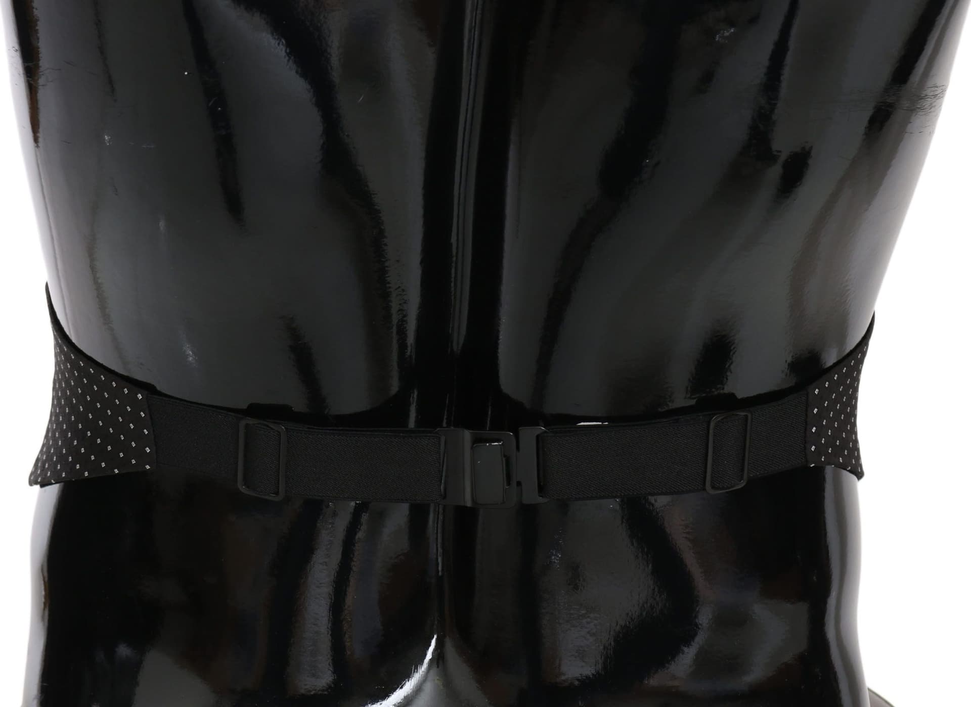 Black Dotted Waist Belt Silk Cummerbund