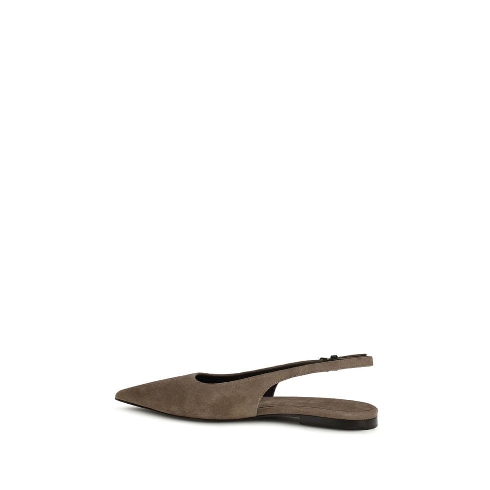 Brown Calf Leather Bos Taurus Ballet Flats - 3