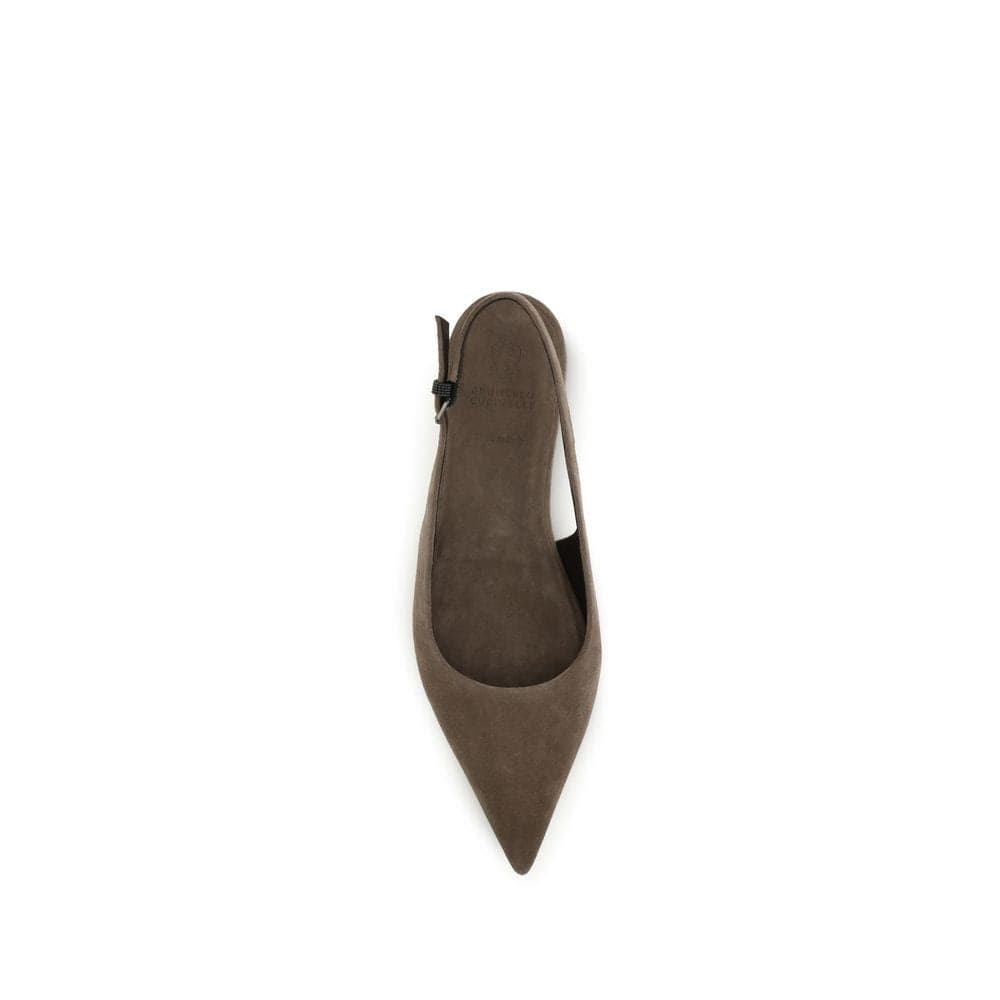Brown Calf Leather Bos Taurus Ballet Flats - 4