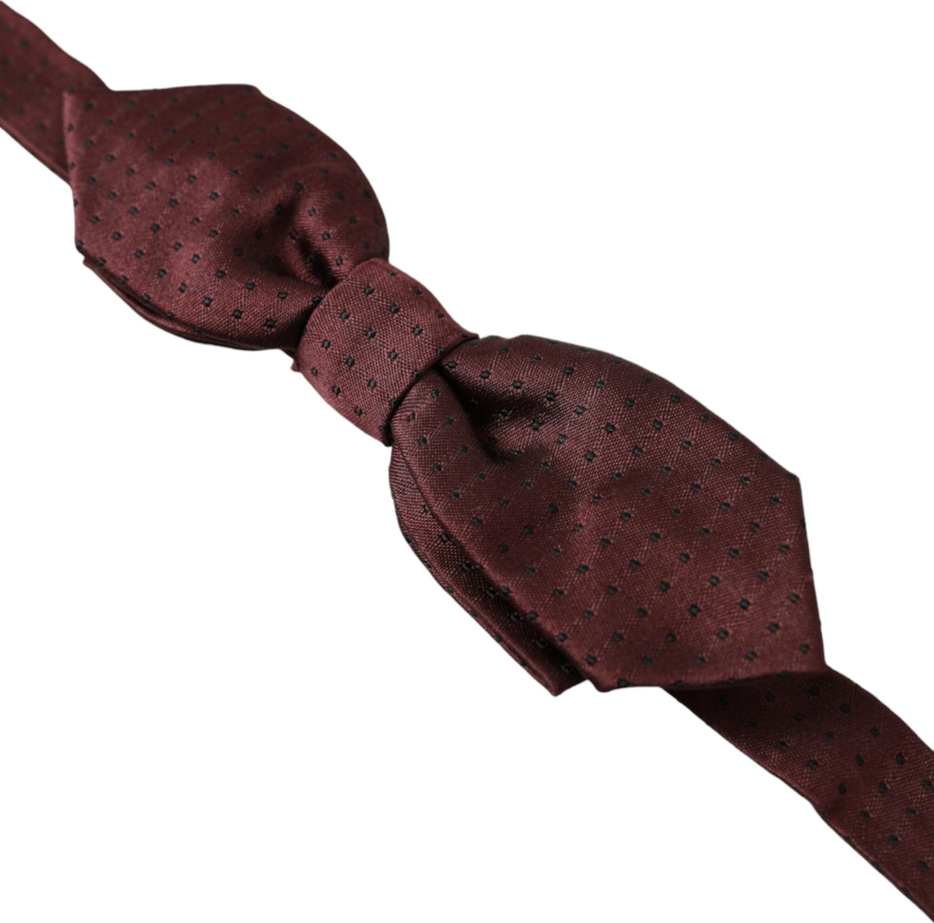 Red Bordeaux Silk Slim Adjustable Neck Papillon Bow Tie - 2