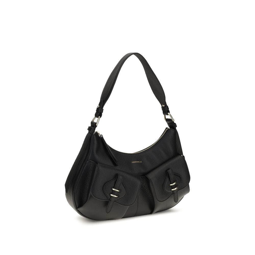 Black Calf Leather Bos Taurus Shoulder Bag - 2