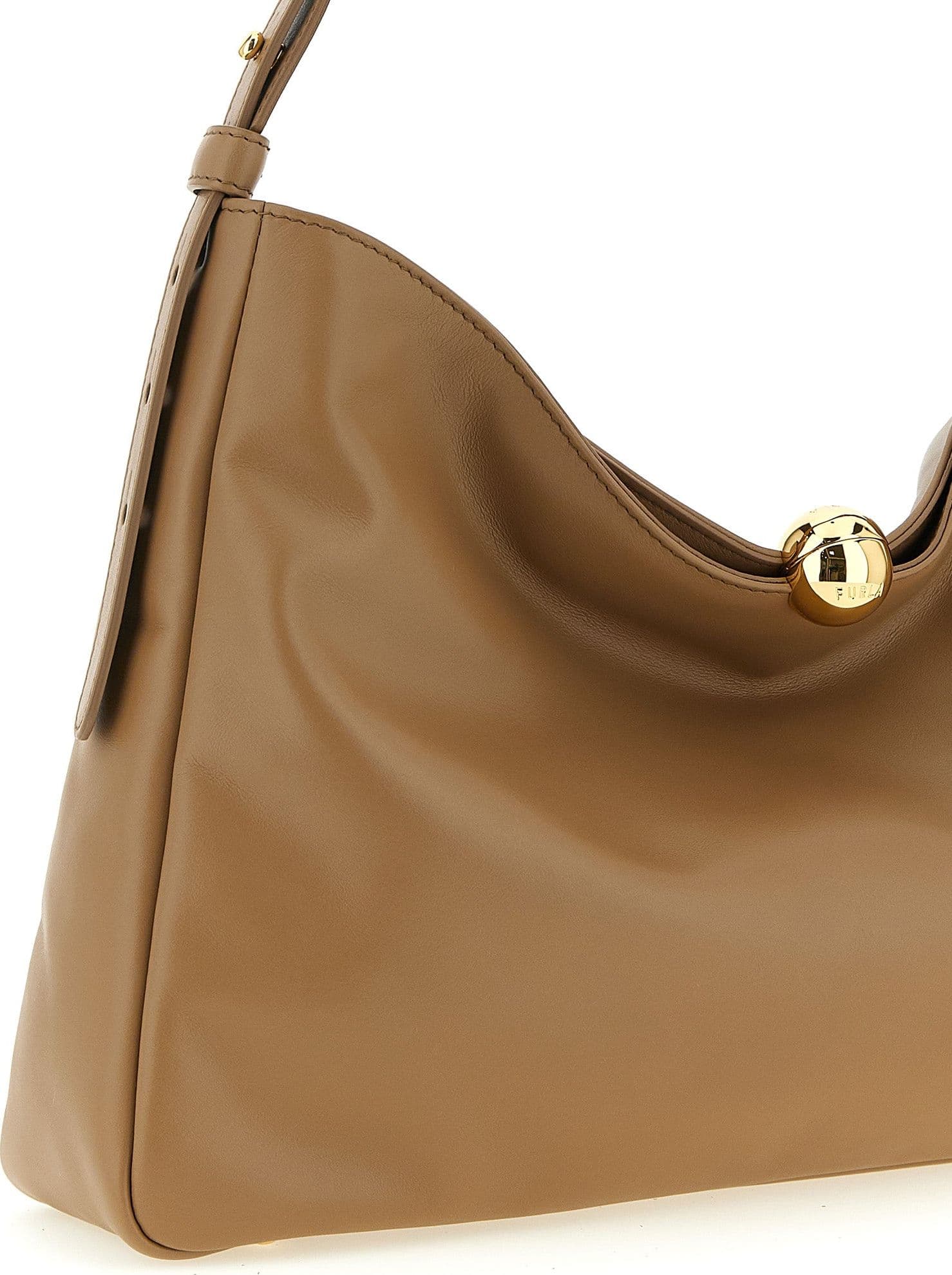 Beige Calfskin Shoulder Bag - 3
