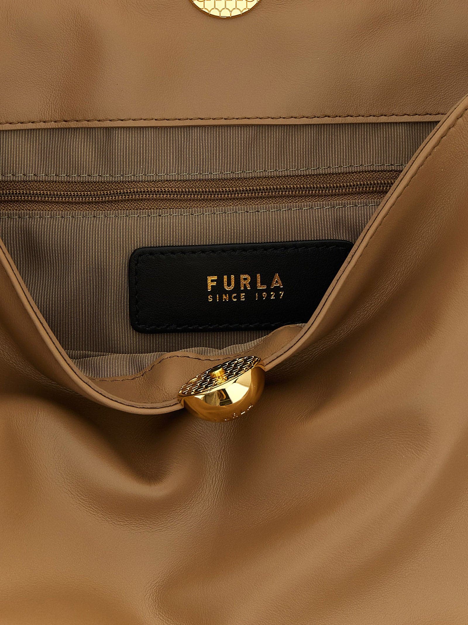 Beige Calfskin Shoulder Bag - 4