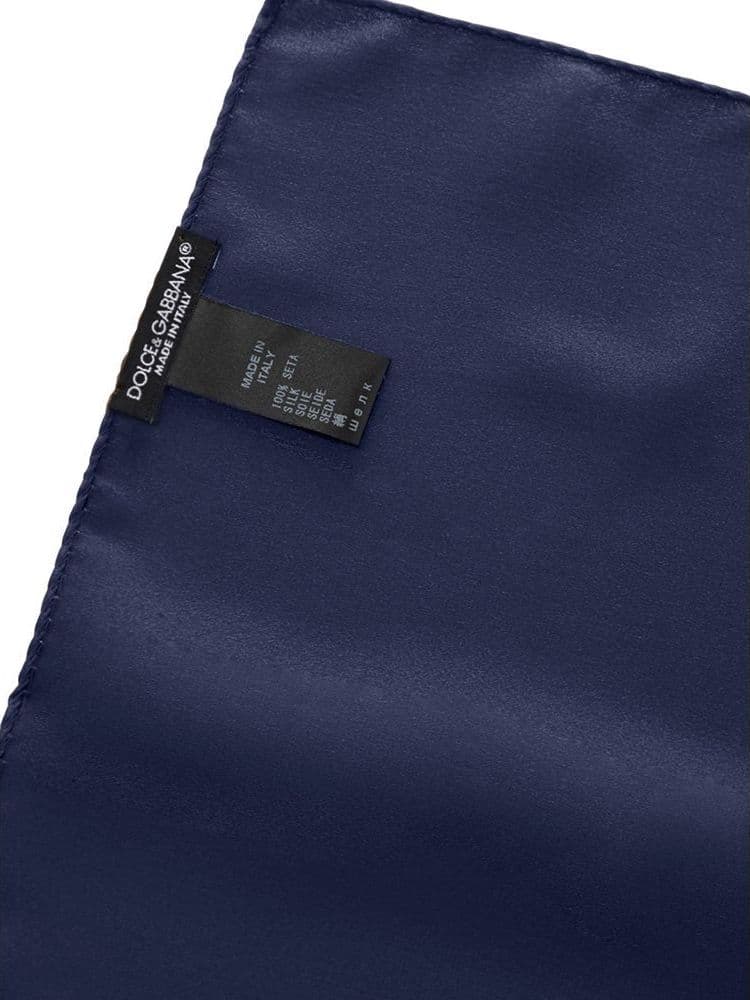 Blue Silk Pocket Square - 2
