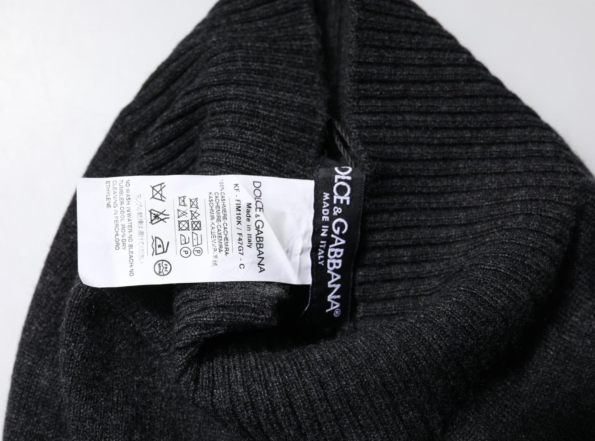 Black Cashmere Knitted Neck Warmer Foulard Scarf - 5