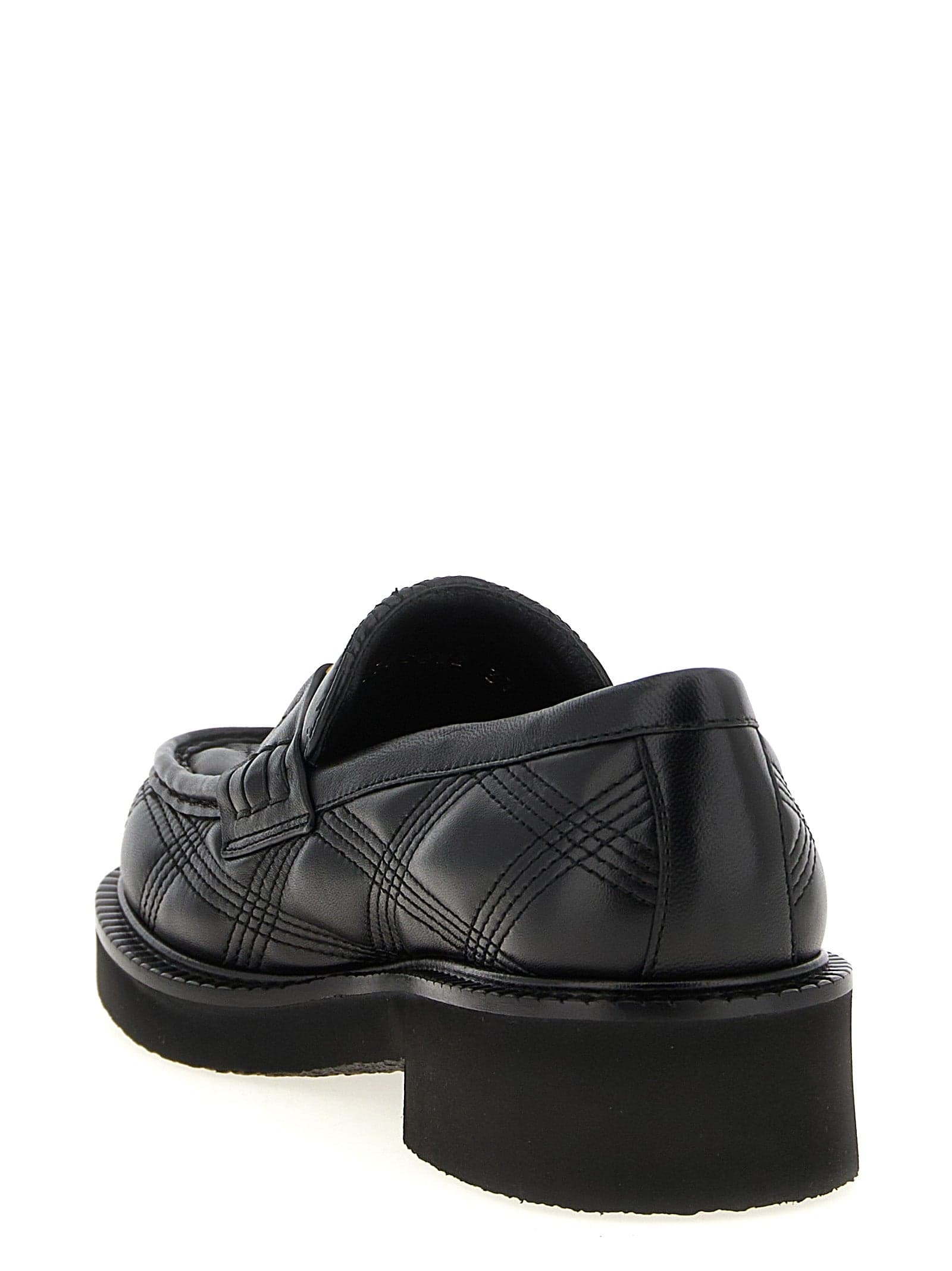 Black Lamb Leather Slip-On Loafers - 3