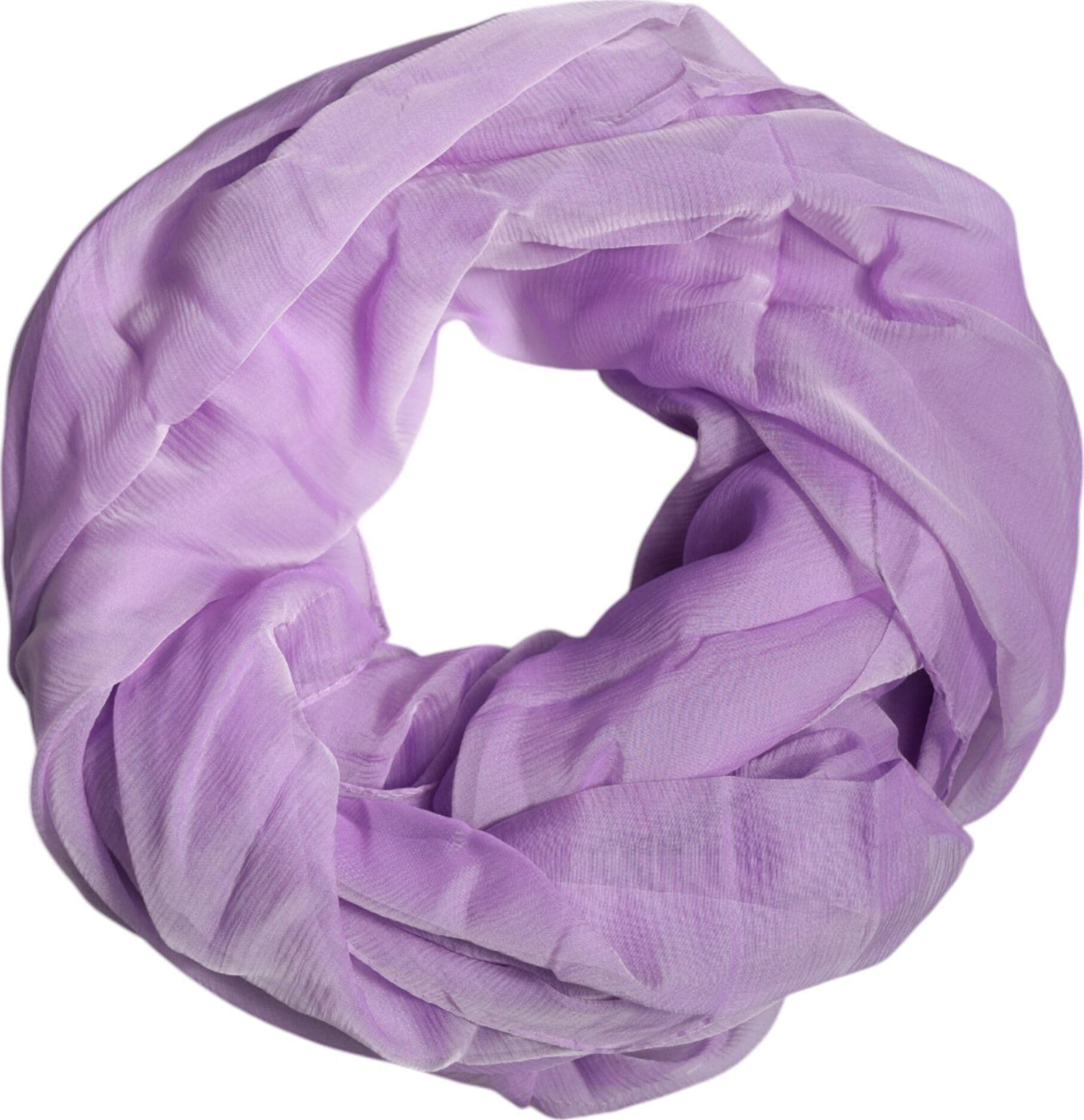 Purple Silk Rectangle Wrap Shawl Scarf - 2