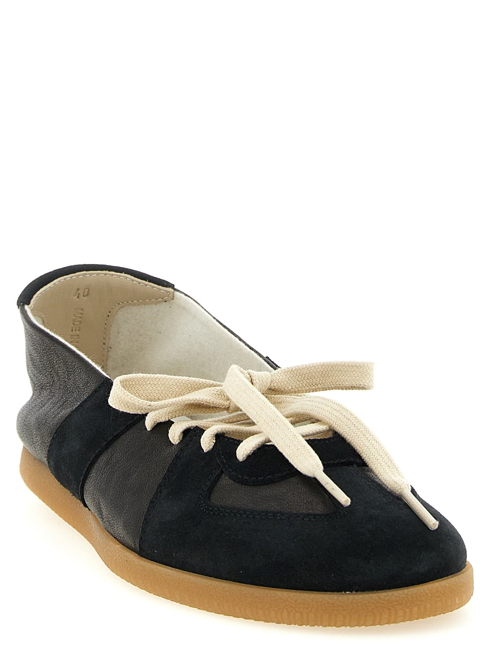 Black Lamb Leather Ballet Flats - 2