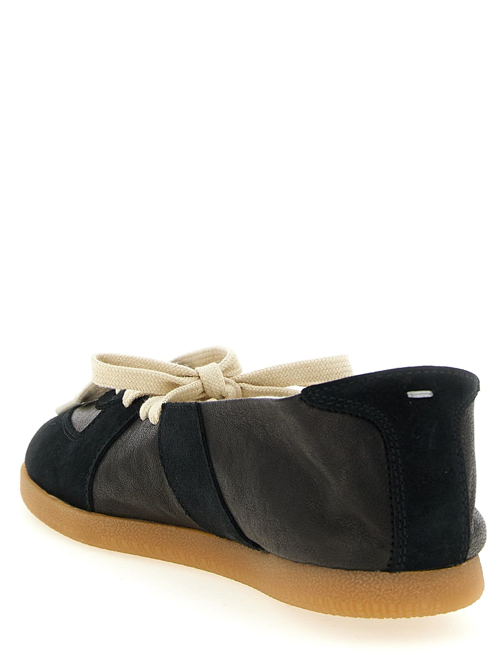 Black Lamb Leather Ballet Flats - 3