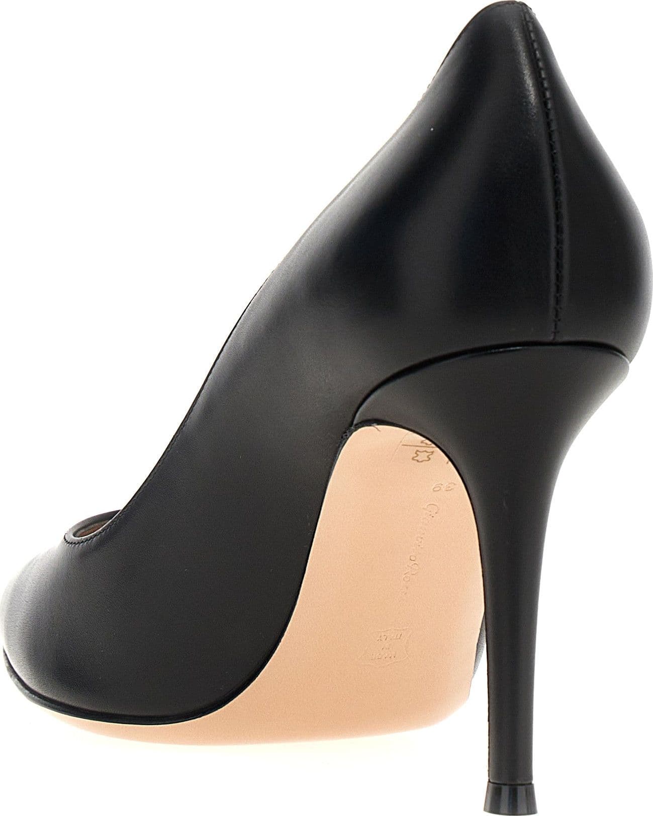 Black Calfskin High Heel Pumps - 3